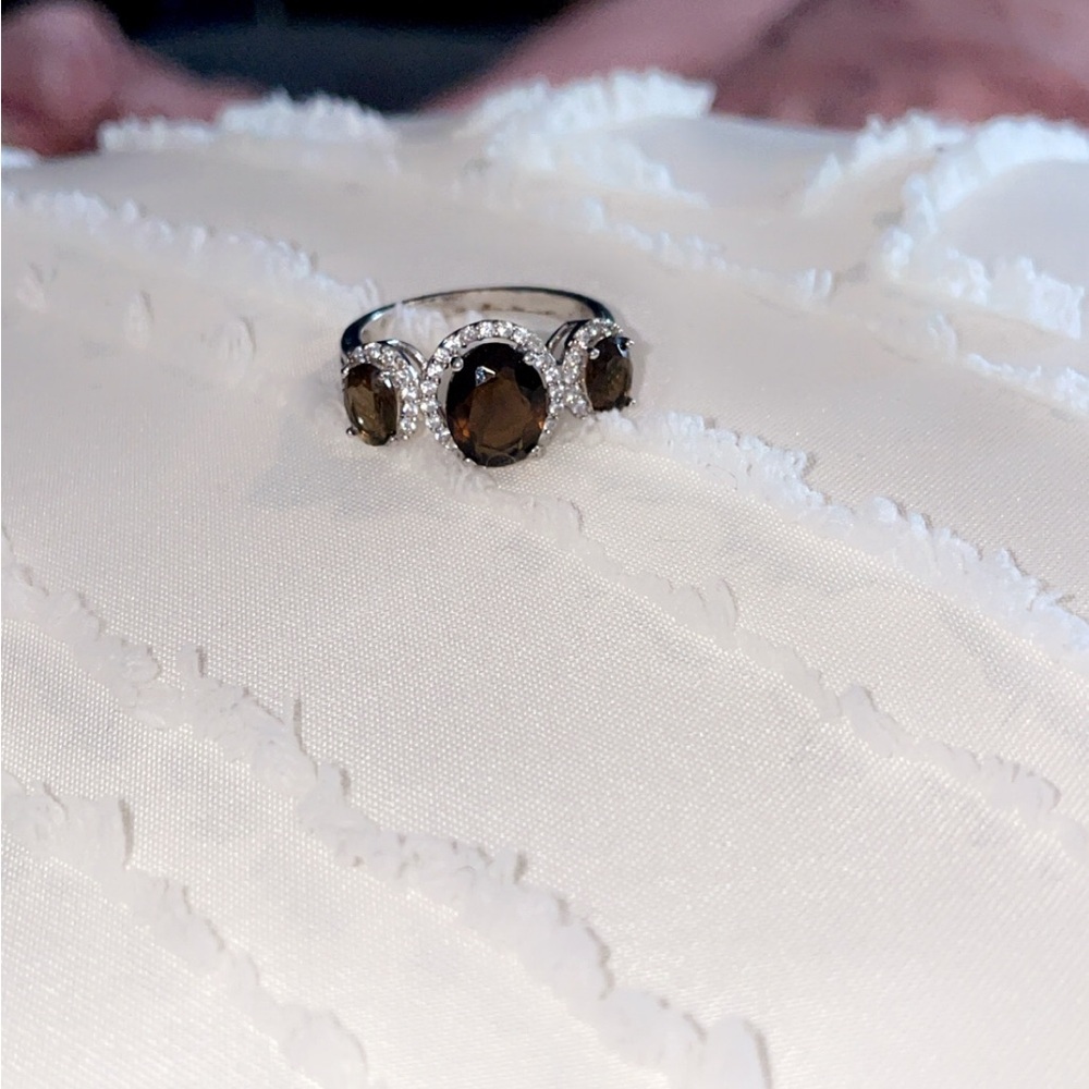 PURE SILVER Romantic 3 Stone Ring